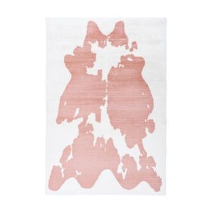 KOBEREC S VYSOKÝM VLASEM, 120/160 cm, růžová, bílá obraz