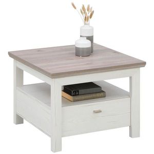 Hom`in ODKLÁDACÍ STOLEK, šedá, bílá obraz