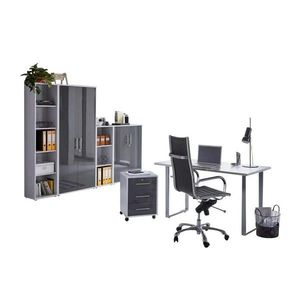 MID.YOU KANCELÁŘ, šedá, vysoce lesklá antracitová obraz