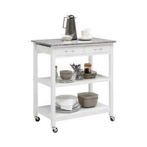 Xora SERVÍROVACÍ VOZÍK, šedá, bílá, 78/87/48 cm obraz