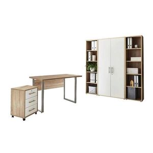 MID.YOU KANCELÁŘ, bílá, Sonoma dub obraz