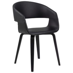 MID.YOU ŽIDLE S PODRUČKAMI, vzhled kůže, černá obraz