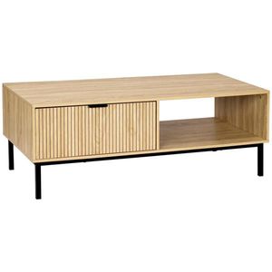 MID.YOU KONFERENČNÍ STOLEK, přírodní barvy, černá, kov, kompozitní dřevo, 110/40/50 cm obraz