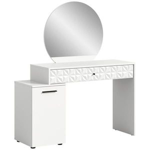 MID.YOU TOALETNÍ STOLEK, bílá, vysoce lesklá bílá, 117/138/42 cm obraz