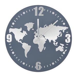 Ambia Home NÁSTĚNNÉ HODINY, šedá, barvy nerez oceli, 30 cm obraz