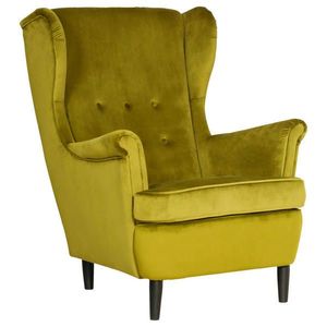 Niels Andersson KŘESLO UŠÁK, dřevo, textil, karton, kompozitní dřevo, zelená obraz