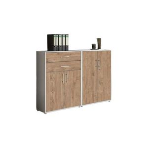 MID.YOU SKŘÍŇ NA ŠANONY, šedá, barvy dubu, 168, 8/113, 6/33 cm obraz