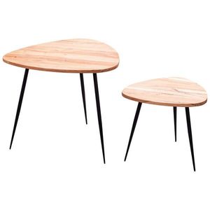 MID.YOU SADA ODKLÁDACÍCH STOLKŮ, akácie, barvy akácie obraz