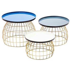 MID.YOU SADA STOLKŮ, modrá, šedá, bílá obraz