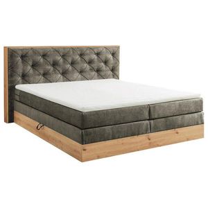 Esposa POSTEL BOXSPRING, 180/200 cm, hnědá, šedá, přírodní barvy obraz