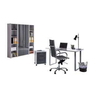 MID.YOU KANCELÁŘ, šedá, vysoce lesklá antracitová obraz