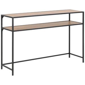 KONZOLOVÝ STOLEK, černá, divoký dub, kompozitní dřevo, 120/35/79 cm obraz