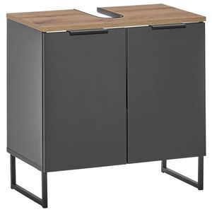 home24 SKŘÍŇKA POD UMYVADLO, černá, černá, barvy dubu, 60/60/35 cm obraz