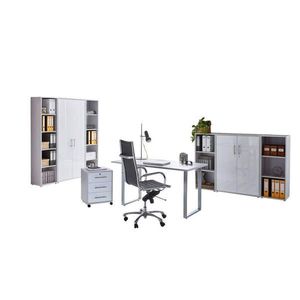 MID.YOU KANCELÁŘ, šedá, vysoce lesklá bílá obraz