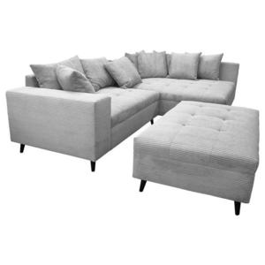 MID.YOU ROHOVÁ SEDAČKA, textil, světle šedá obraz