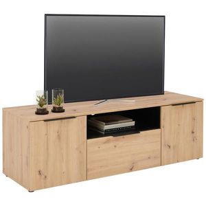 Xora NÍZKÁ KOMODA, černá, barvy dubu, 160/51, 7/50 cm obraz