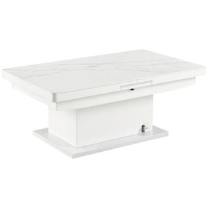 Livetastic KONFERENČNÍ STOLEK, bílá, kov, keramika, 125-150/70/49, 5-79 cm obraz