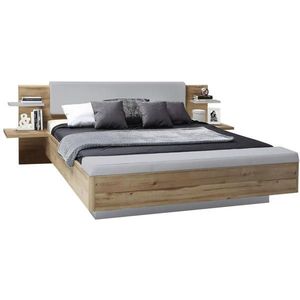 Ti'me POSTELOVÁ SESTAVA, 180/200 cm, šedá, dub artisan obraz