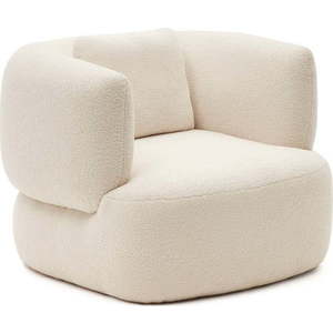 Krémové křeslo z textilie bouclé Martina – Kave Home obraz