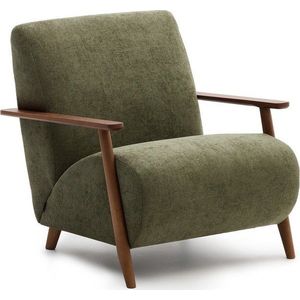 Zelené žinylkové křeslo Meghan – Kave Home obraz