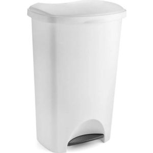 Bílý pedálový odpadkový koš s víkem Addis, 41 x 33 x 62, 5 cm obraz