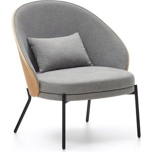 Křeslo v šedo-přírodní barvě Eamy – Kave Home obraz