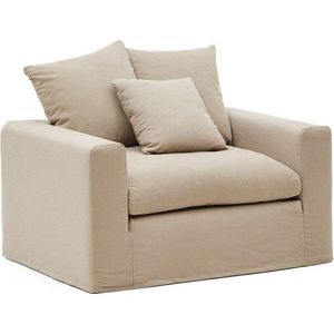 Béžové lněné křeslo Nora – Kave Home obraz