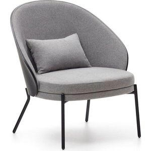 Černo-šedé křeslo Eamy – Kave Home obraz