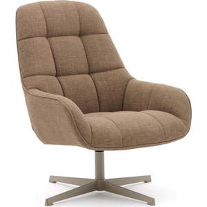 Hnědé otočné křeslo Jaspe – Kave Home obraz