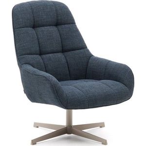 Otočné křeslo šedomodré Jaspe – Kave Home obraz