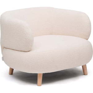Béžové křeslo z textilie bouclé Luisa – Kave Home obraz
