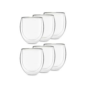 Feelino Ice set 6, sklenice na čaj, sada 6 kusů, 320 ml, vysoce kvalitní borosilikátové sklo, vhodné do myčky nádobí obraz