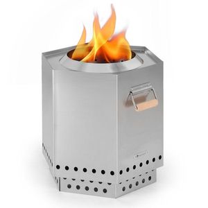Blumfeldt Krbová vložka, koš na oheň, bezdýmný, robustní, kryt proti dešti obraz