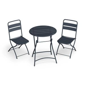Blumfeldt RetroChic zahradní set, 1 stůl + 2 židle, 60 cm, skládací, potažený, odolný proti povětrnostním vlivům obraz