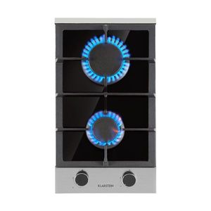 Klarstein Alchemist Domino, plynová varná deska, 2 hliníkové hořáky, sklokeramika obraz