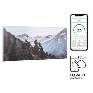 Klarstein Wonderwall Air Art Smart, infračervený ohřívač, 120 x 60 cm, 700 W, aplikace, hora obraz