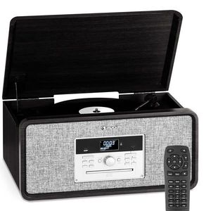 Auna Bella Ann, stereo systém, gramofonový přehrávač, rádio DAB+/UKW, USB, bluetooth obraz