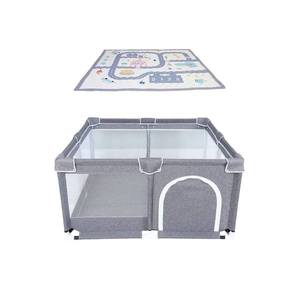 Babify Dětská ohrádka s měkkou podložkou a protiskluzovou ohrádkou, vhodná do interiéru i exteriéru, odolná proti naklonění a se snadnou montáží/demontáží obraz