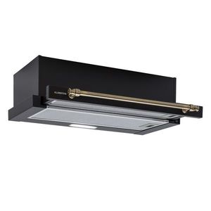 Klarstein Vilhelmine 60 Retro, digestoř, 60 cm, vestavná, 332 m³/h, B, LED, černá obraz