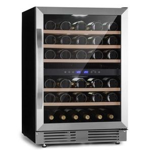Klarstein Vinovilla 50 Duo, vinotéka, 53 l/17 lahví, 2 zóny, 3barevné skleněné dveře obraz