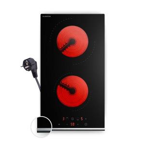 Klarstein Verosteel sklokeramická varná deska, Minimalistická, výkonná, 2 varné zóny, 3000 W, 30 cm obraz