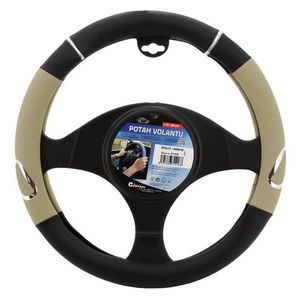 COMPASS Potah volantu RALLY, na průměr 37 - 39 cm, černo-béžový obraz