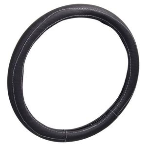 Compass Univerzální potah volantu Classic 37 - 39 cm černý s bílou nití obraz