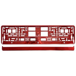 Compass Podložka pod SPZ RED metallic obraz