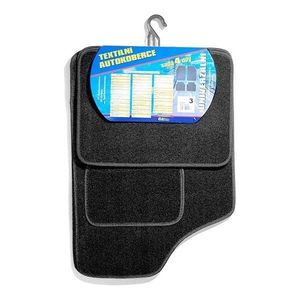 COMPASS Koberce textilní UNI 4ks vel.3. černé obraz