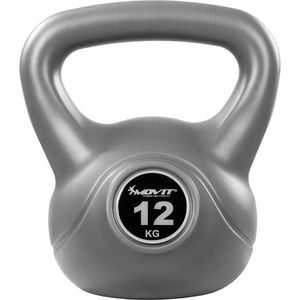 63186 Movit Kettlebell činka, 12 kg, šedá/černá obraz