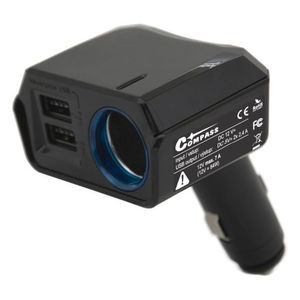 Compass 93210 Adaptér pevný 12V + 2x USB 2400mA SELECT obraz