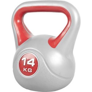 Gorilla Sports Kettlebell činka, vinylová, červená, 14 kg obraz