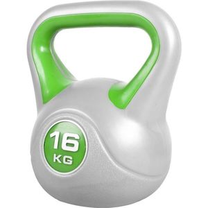 Gorilla Sports Kettlebell činka, vinylová, sv. zelená, 16 kg obraz