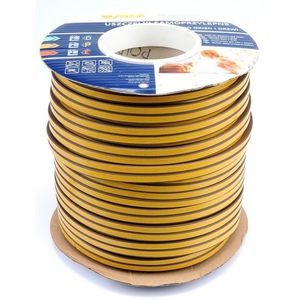 Těsnění do oken a dveří samolepící, 9 x 7, 5 mm, TYP D, hnědé obraz